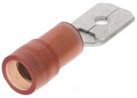 Konektor płaski Męski 6.3 x 0.8mm długość 22mm Izolacja: Izolowane Cyna