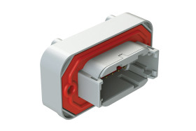 Złącze samochodowe 12-pinowe Amphenol Industrial 2-rzędowe Męski 7.5A AT Montaż na kołnierzu Złącze samochodowe