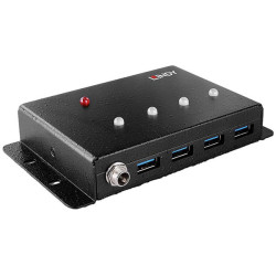 LINDY 443492 USB 3.2 Gen 1 hub 4 ports Black USB hubs splitters adaptors