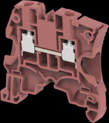 Feed through terminal, spring-clamp connection, 0.2-6.0 mm², 2 pole, 41 A, 8 kV, brown, 1SNK506064R0000