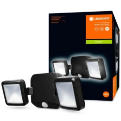 Naświetlacz LED 10W 480lm 4000K IP54 Czarny z Czujnikiem ruchu LEDVANCE SPOTLIGHT Bateryjny Podwójny