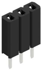 Socket header, 3 pole, pitch 2.54 mm, straight, 10025413