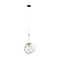 Lampa wisząca ROCK kolor czarny mat/złoty metal/szkło, E27 IP44 P0488-01M-SEAC Zuma Line