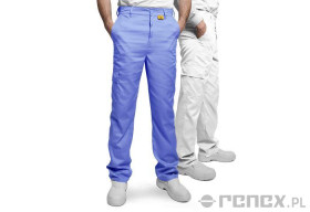 SPODNIE ESD NIEBIESKI ZAMEK ROZMIAR 48 (MĘSKIE)