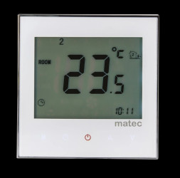 Regulator temperatury podtynkowy programowalny z ekranem dotykowym 5-45stopni IP20 biały RTD-02 MTC10000289