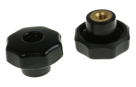 Pokrętło mocujące M6 długość gwintu: 9mm średnica pokrętła 32mm średnica gwintu: 6mm Z wieloma pokrętłami Otwór