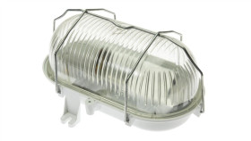 Oprawa Kanałowa Owal 100 E27 Z Siatką Metalową, Klosz Z Poliwęglanu Ip44 D.3152P