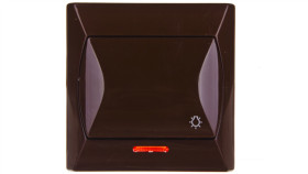 Akcent Przycisk /Światło/ Z Podświetleniem Brązowy Łp-5As/24