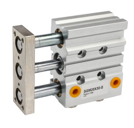 Siłownik z prowadzeniem skok 30mm RS PRO Ø 20mm 83 x 81 x 30mm 83mm