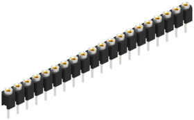 Socket header, 20 pole, pitch 2.54 mm, straight, 10039738