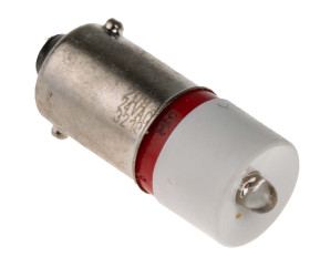 Lampka kontrolna Czerwony 24V ac/dc BA9s LED średnica 10mm długość 24mm