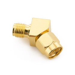 SMA Plug to SMA Jack Adapter, Angular 45 deg