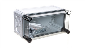 Obudowa Mi Z Zawiasami, Ip 65, Wlk.1 - 165X300x170, Pokrywa Przezroczysta Mi...