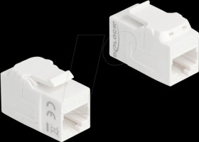 90719 Keystone Module coupler RJ45 jack to RJ45 jack UTP Cat.6A white