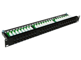 Patch panel OPTIMUM UTP kat.6 48 portów LSA 1U PK030