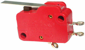 Miniature snap-action switche, On-On, solder connection, hinge lever, 0.8-1.4 N, 10 (4) A/400 VAC, 1006.0901