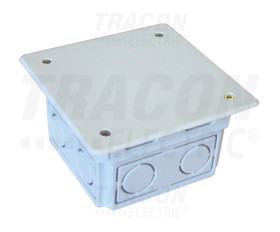 Puszka podtynkowa 76/97×51,5 prostokątna czarna z klapką TRACON