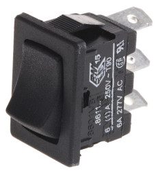 Przełącznik kołyskowy (Wł.)-wł. Nie 6 A SPST Czarny Arcolectric (Bulgin) Ltd