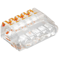 OBO Bettermann 1791 61 325 FL Connector Clip 3-Pin Transparent-Orange