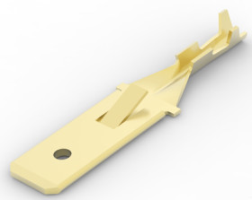 Faston plug, 6.35 x 0.81 mm, L 27.97 mm, uninsulated, straight, 0.2 to 0.51 mm², AWG 24 to 20, 962825-2