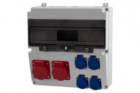 Rozdzielnica LAGO 17M - gniazda 16A 5p, 32A 5p, 4x230V /17 modułów/