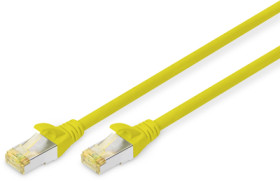 Patch cable, RJ45 plug, straight to RJ45 plug, straight, Cat 6A, S/FTP, LSZH, 10 m, yellow, DK-1644-A-100/Y