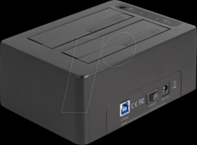 64183 Docking and copying station, 2x 2.5"/3.5" SATA, SD, CF, USB-A, U