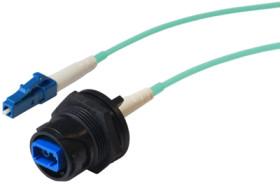 FO patch cable, LC to LC, 1 m, OM3, multimode 50/125 µm, PXF4053CAA