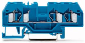 3-wire feed-through terminal, spring-clamp connection, 0.08-4.0 mm², 1 pole, 32 A, 8 kV, blue, 281-684