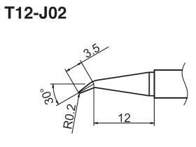 T12-J02 grot stożek zakrzywiony