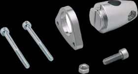 Mounting kit, round profile, Ø 12 mm for optical distance sensors, E2D101