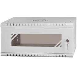 Szafa wisząca RACK 19 4U 350mm drzwi szklane szara PRO