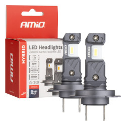 Żarówka H7 H18 LED Hybrid 60W AMiO CAN Kpl. 2 Sztuki, 6000K, 12V