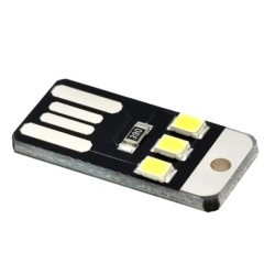 Lampka LED USB 3x 2835 5V światełko latarka 40mA zimna biała