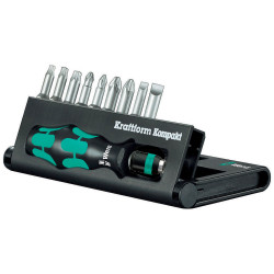 Wera 05056653001 KK10 10-Pce Kraftform Kompakt Screwdriver &amp; Bit Set SL/PH/PZ/TX