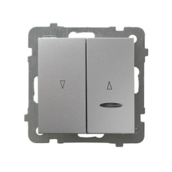 AS Łącznik żaluzjowy z podświetleniem srebro ŁP-7GS/m/18