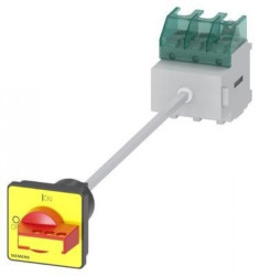 Rozłącznik główny/awaryjny 3P 63A 22kW AC23A 400V montaż na płycie z wałkiem pokrętło piórkowe 4 otwory 3LD2517-0TK13