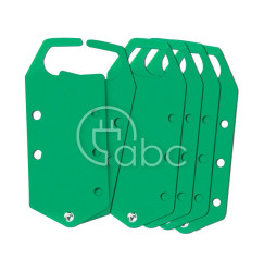 Blokada LOTO klamrowa z miejscem do opisania, zielona (5 szt.), 225198