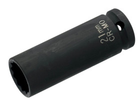 Nasadka udarowe, Stal, gniazdo: Głęboka nasadka udarowa, rozmiar: 16mm, napęd: Kwadratowy, rozmiar: 1/2 cala, dł. 85 mm