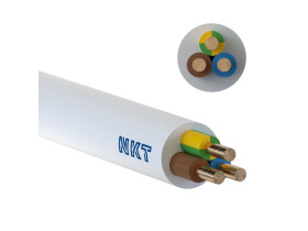 Przewód YDY żo 3x4 mm2 (450/750V) instalacyjny okrągły biały NYM-J (bębnowy) 172171008S0500 NKT