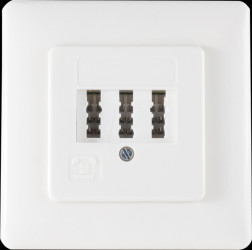 BS74041W Telephone socket, TAE NFN, white, flush-mounted