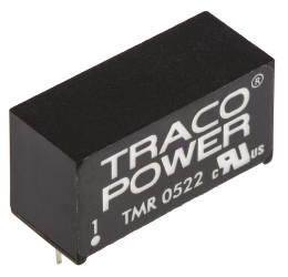 Przetwornica DC-DC, 2W, Uwe 4,5 → 9 V DC, Uwy ±12V dc, Iwy 83mA, TRACOPOWER