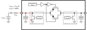 Automotive 5-V, 8:1, 1-channel multiplexer with injection current control and 1.8V logic