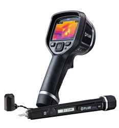 Kamera termowizyjna z łącznością WiFi FLIR 160 x 120piksel ±2 %, ±2°C (±3,6°F) Budownictwo 9Hz <100mK 45 x 34° E5-XT