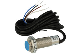 Czujnik; pojemnościowy; CM18-3005PC; PNP; NO/NC; 5mm; 6÷36V; DC; 300mA; cylindryczny metalowy; fi 18mm; 60mm; zabudowany; z prze