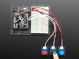 Adafruit STEMMA Wired Tactile Push-Button Pack - 5 Color Pack