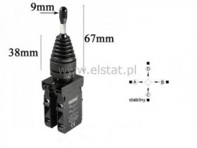 Przełącznik Joystick OFF+ 4x NO stabilny, plastik