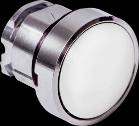 ZB4BH01 Pushbutton, front panel, Harmony XB4, 22 mm, white, latching