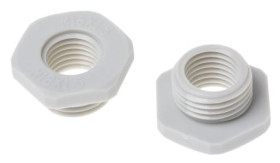 Adapter do dławnic kablowych, M16 → M12, materiał: Nylon 66, kolor: Szary, RS PRO