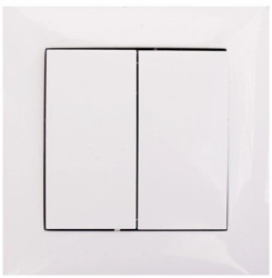 Wesa Łącznik światła podwójny włącznik świecznikowy biały LC-02